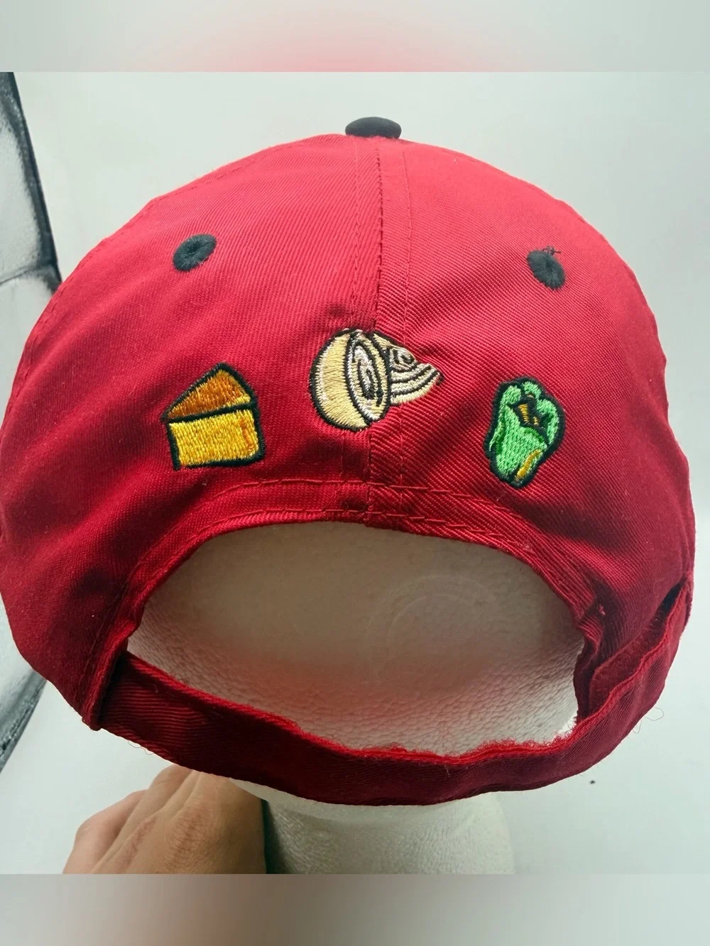 Pizza Hut Hat Red Black Brim Adjustable Uniform Cap
